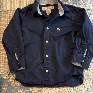 Classic Navy Kids Button Down Shirt